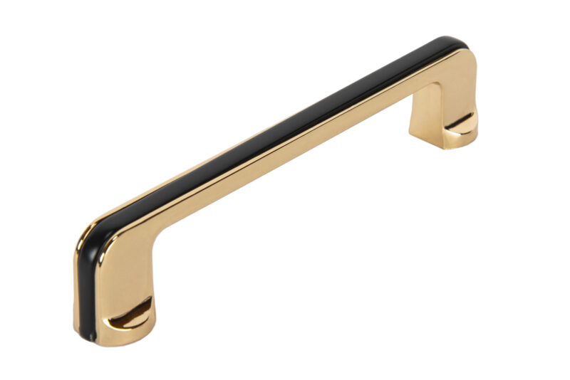 Rounded Base Handles Gold with Black Trim