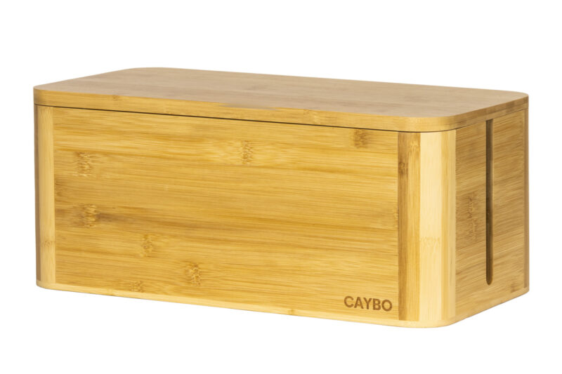 CAYBO Bamboo Cable Management Box, Extra Large (XL) - Natural