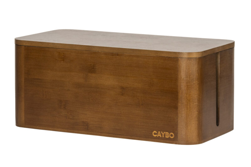 CAYBO Bamboo Cable Management Box, Extra Large (XL) - Walnut